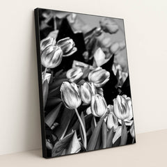 Midnight Tulips by Keith Jonson - Black Frame Stretchiez