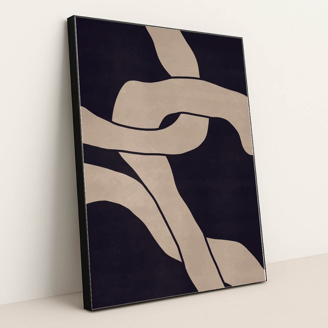 Contour Lines by Tyler Jacobs - Black Frame Stretchiez