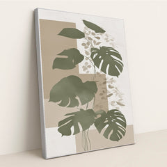 Minimal Monstera by Jade Morgan - Silver Frame Stretchiez