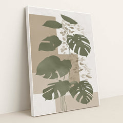 Minimal Monstera by Jade Morgan - White Frame Stretchiez