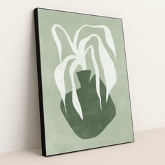 Bohemian Asymmetry: Contemporary Still Life Plant Artwork by Anonymous - Black Frame Stretchiez