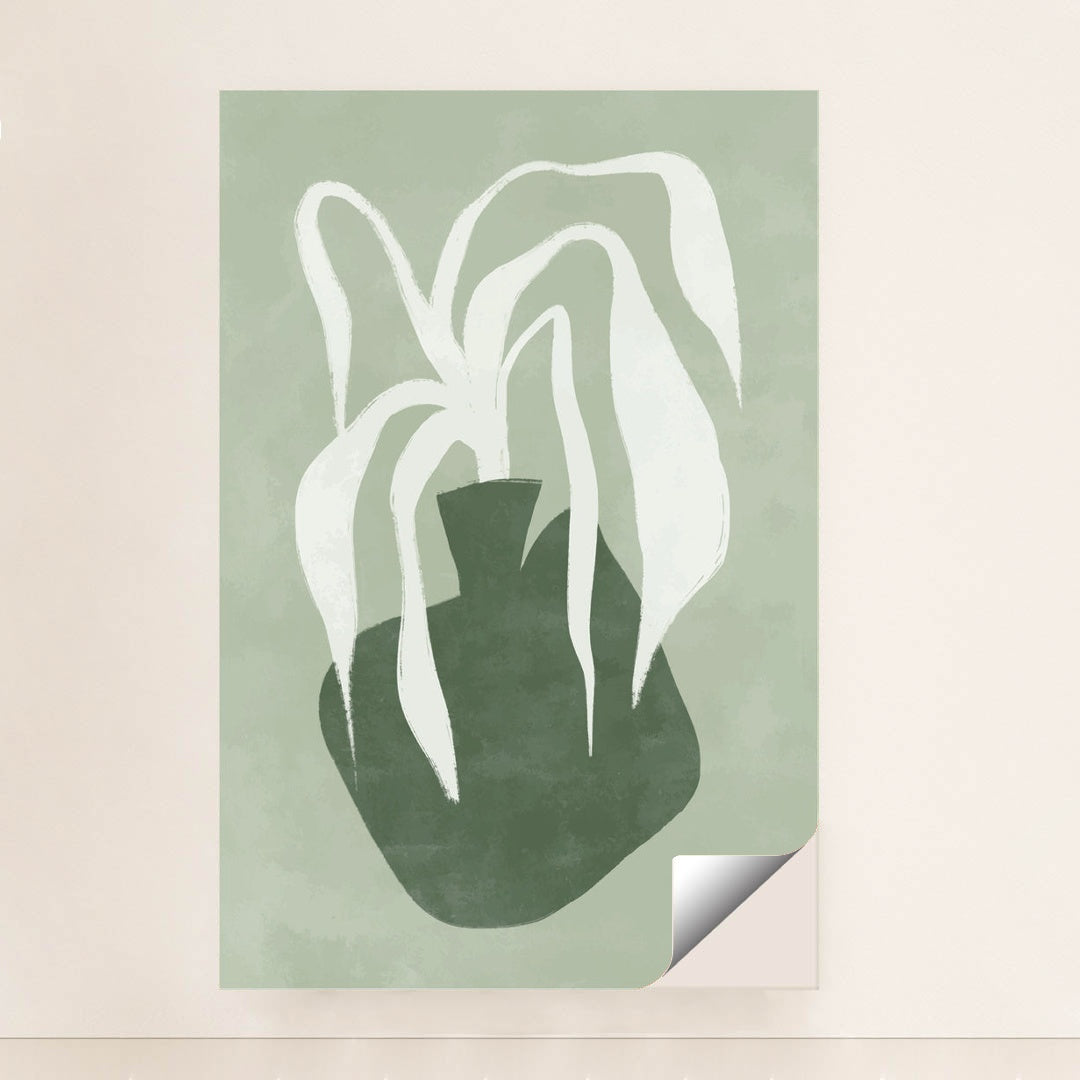 Bohemian Asymmetry: Contemporary Still Life Plant Artwork by Anonymous - Peeliez