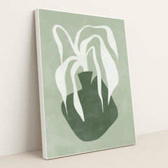 Bohemian Asymmetry: Contemporary Still Life Plant Artwork by Anonymous - White Frame Stretchiez