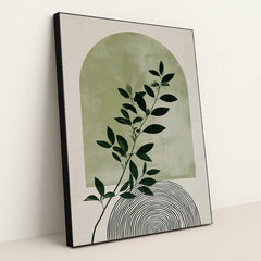 Minimalist Fern Study by Bailey Adams - Black Frame Stretchiez