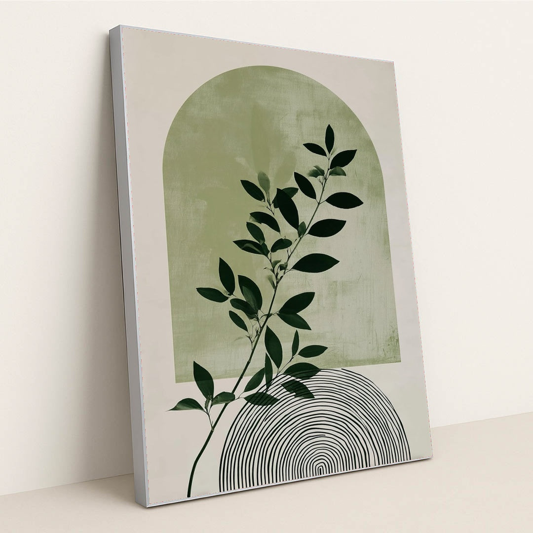 Minimalist Fern Study by Bailey Adams - Silver Frame Stretchiez