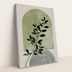 Minimalist Fern Study by Bailey Adams - Silver Frame Stretchiez