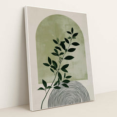 Minimalist Fern Study by Bailey Adams - White Frame Stretchiez