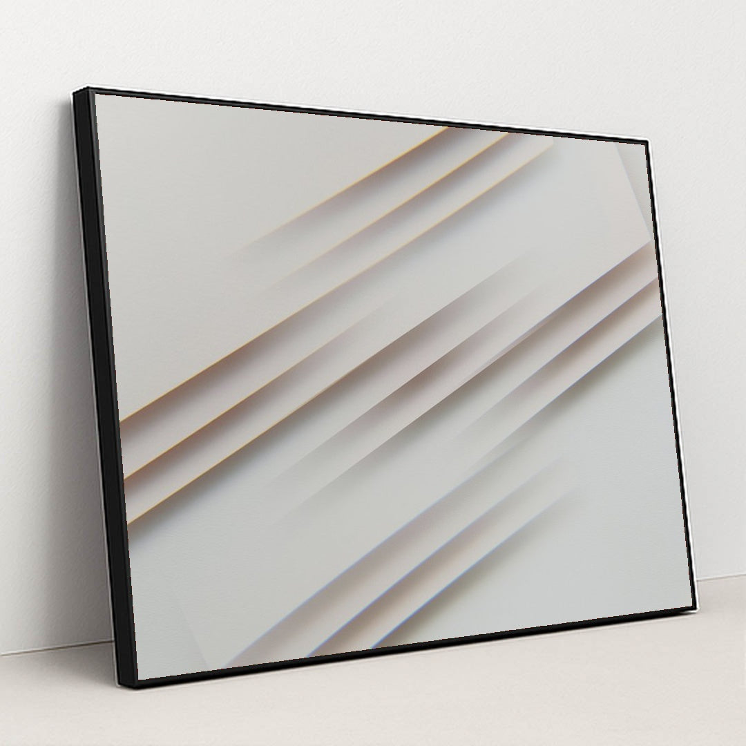 Minimalist Paper-Inspired with Soft Shadows by Edward Jenner - Black Frame Stretchiez