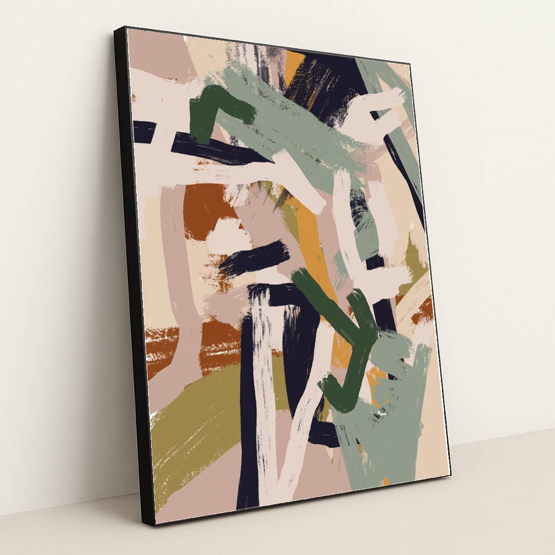 Boho Chaos: Elements in Contemporary by Anonymous - Black Frame Stretchiez