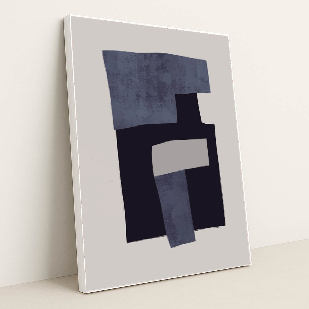 Geometry Contemporary by Anonymous - White Frame Stretchiez