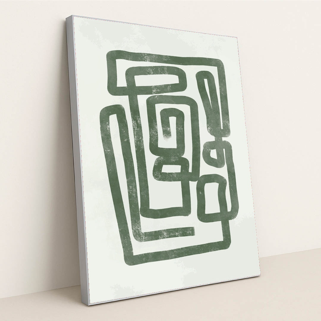 Chaotic Path Labyrinth by Anonymous - Silver Frame Stretchiez