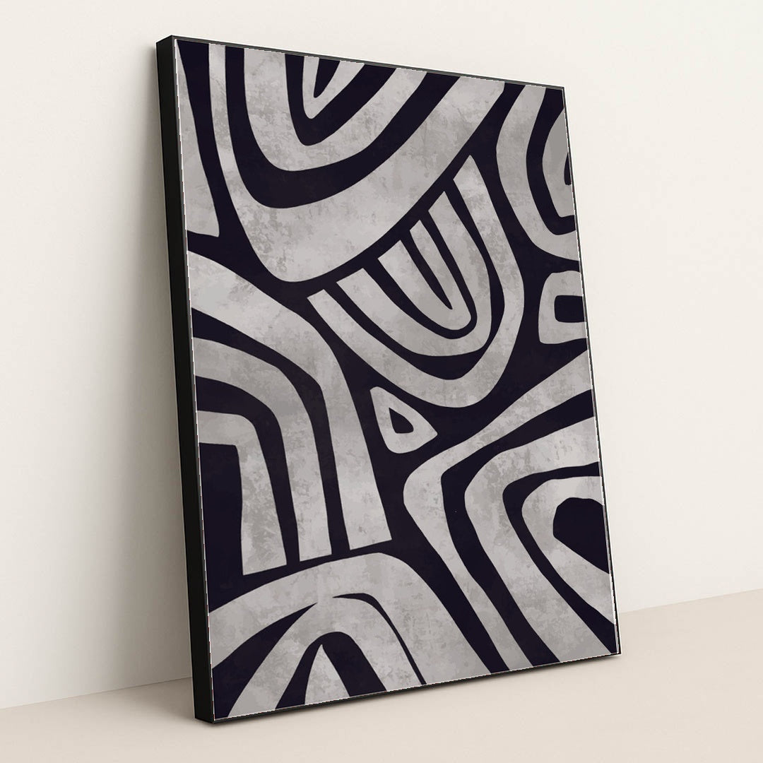 Chaos of Stripes: Aesthetic 50s-60s by Tyler Jacobs - Black Frame Stretchiez