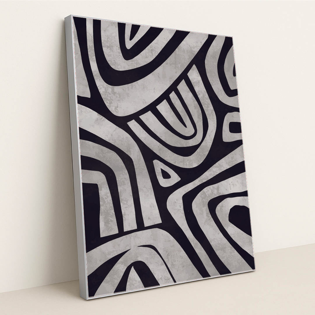 Chaos of Stripes: Aesthetic 50s-60s by Tyler Jacobs - Silver Frame Stretchiez