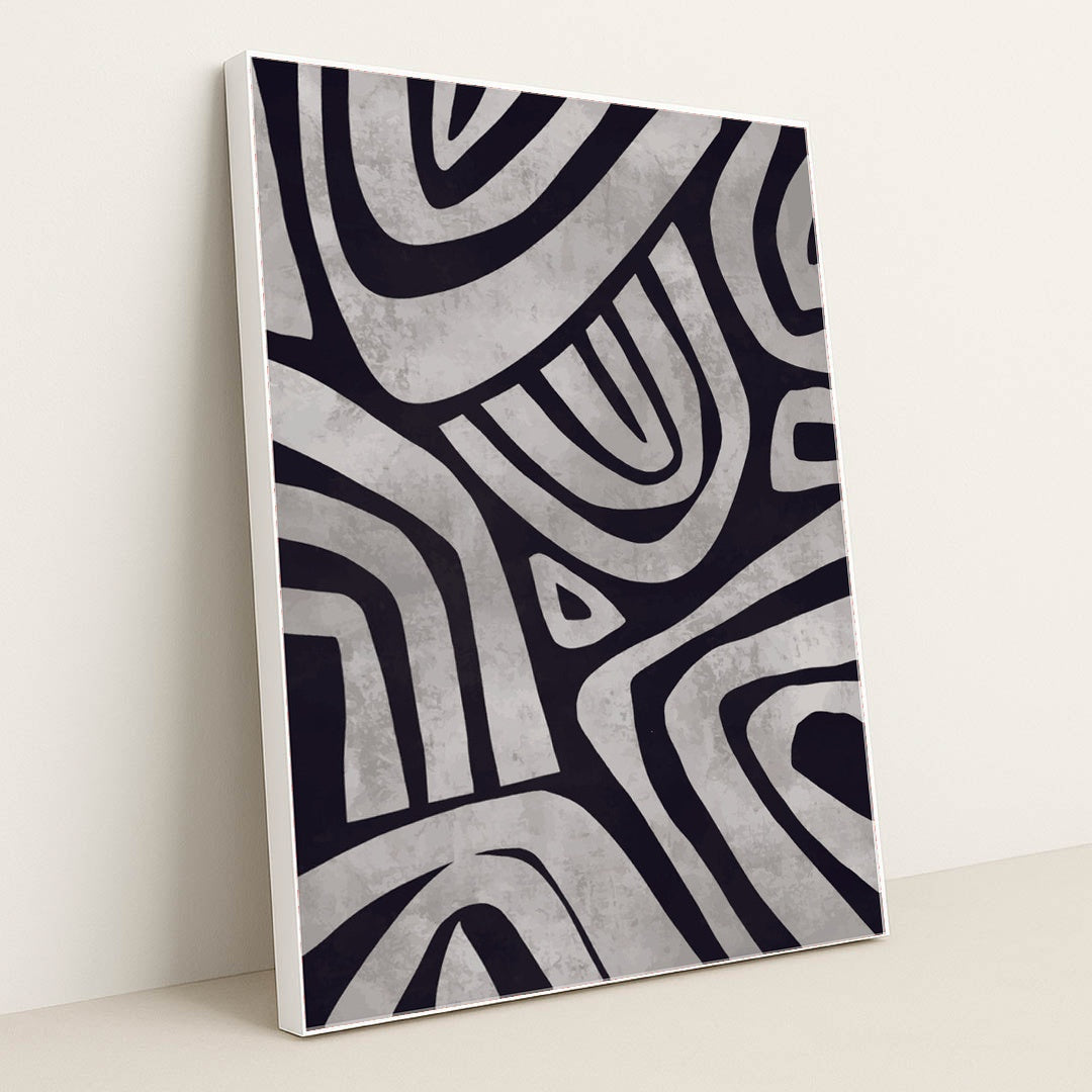 Chaos of Stripes: Aesthetic 50s-60s by Tyler Jacobs - White Frame Stretchiez