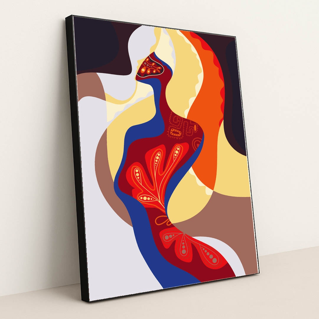 Woman Portrait Contemporary by Anonymous - Black Frame Stretchiez