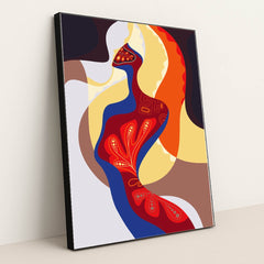 Woman Portrait Contemporary by Anonymous - Black Frame Stretchiez