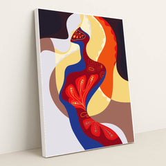 Woman Portrait Contemporary by Anonymous - White Frame Stretchiez