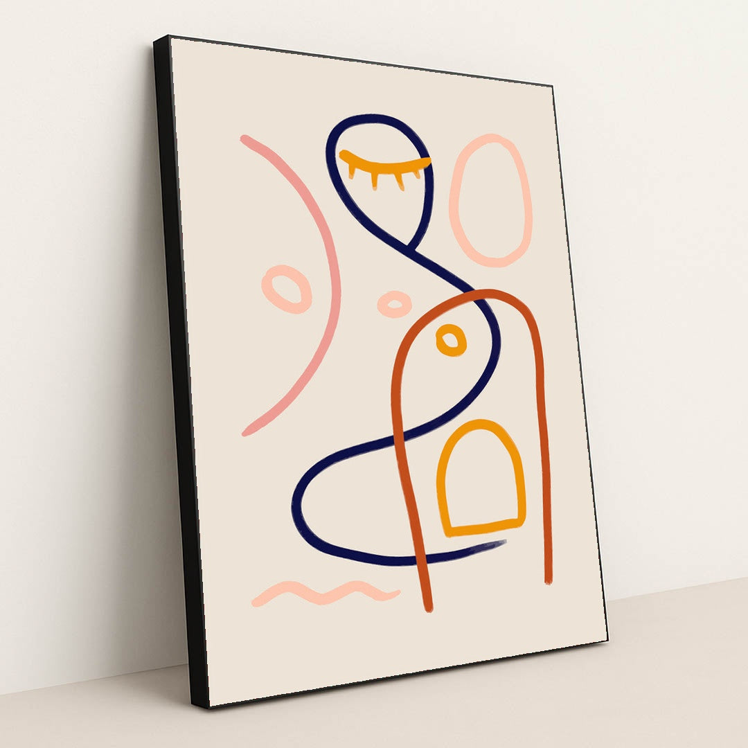 Lines Contemporary Minimalist by Anonymous - Black Frame Stretchiez