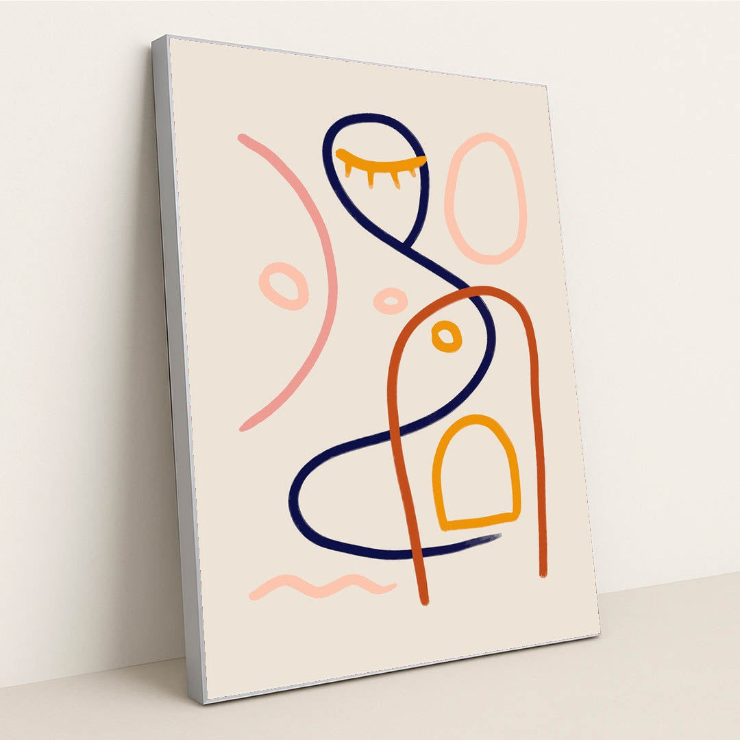 Lines Contemporary Minimalist by Anonymous - Silver Frame Stretchiez