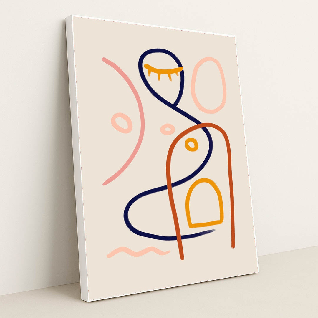 Lines Contemporary Minimalist by Anonymous - White Frame Stretchiez