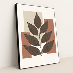 Modern Leaf Form by Rifky Nur Setyadi - Black Frame Stretchiez