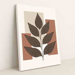 Modern Leaf Form by Rifky Nur Setyadi - White Frame Stretchiez