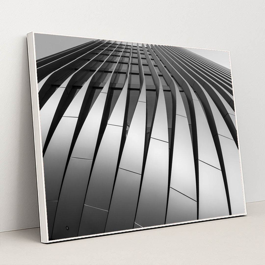 Dynamic Skyscraper Facade in Prague by Wolfgang Weiser - White Frame Stretchiez
