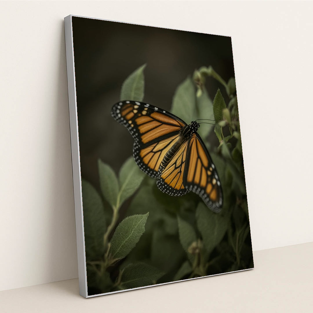 Monarch in Shadow by Allec Gomes - Silver Frame Stretchiez