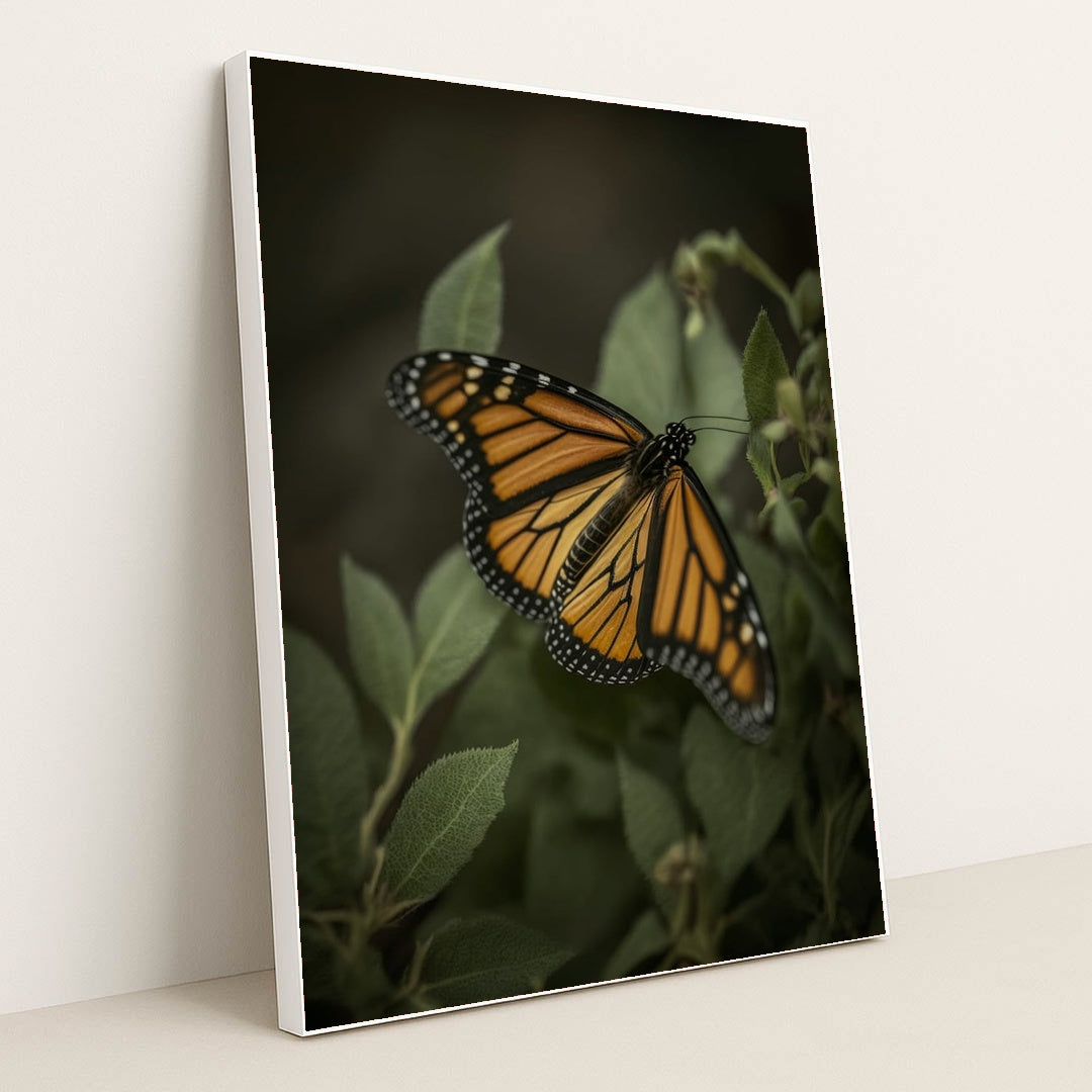Monarch in Shadow by Allec Gomes - White Frame Stretchiez