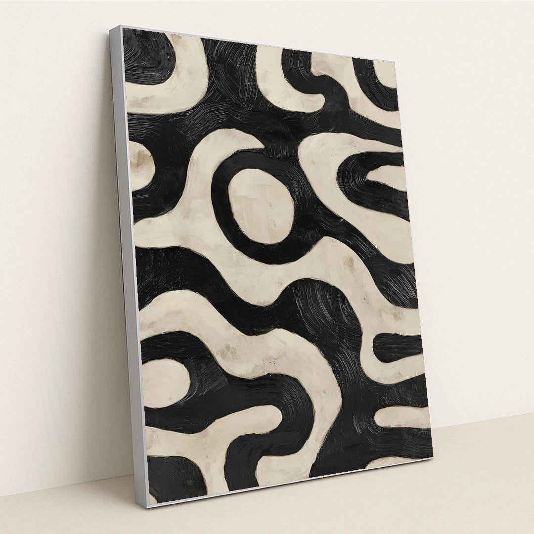 Monochromatic Swirl by Jade Morgan - Silver Frame Stretchiez