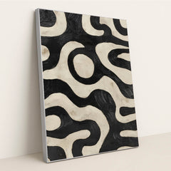 Monochromatic Swirl by Jade Morgan - Silver Frame Stretchiez