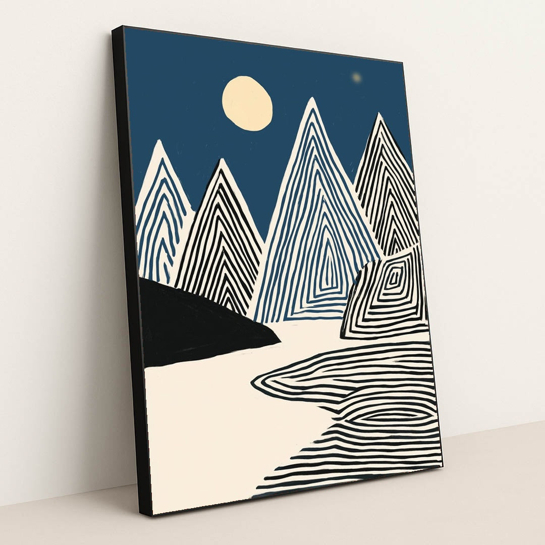 Moonlit Terraces by Wall Gusto™ - Black Frame Stretchiez