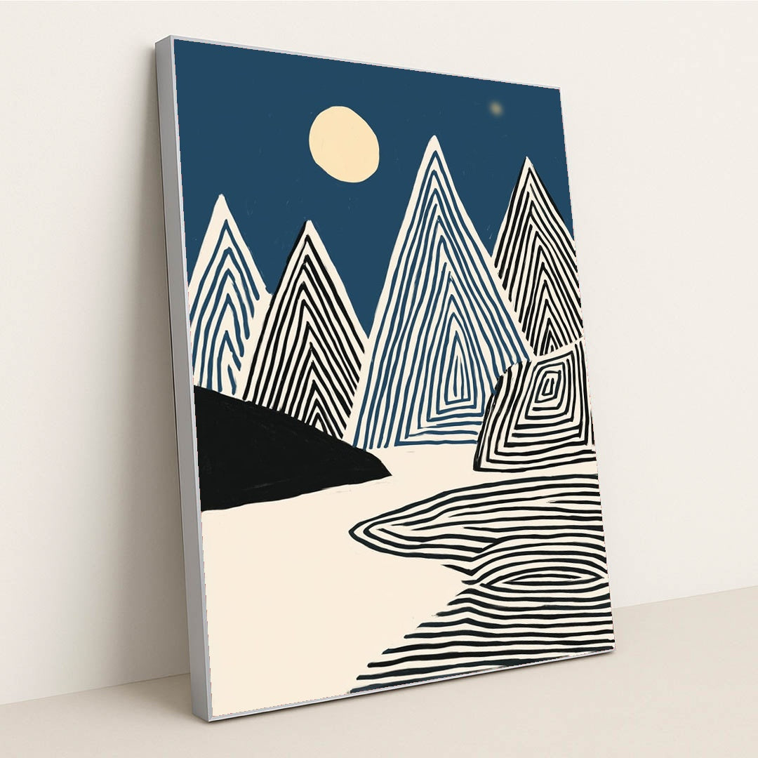 Moonlit Terraces by Wall Gusto™ - Silver Frame Stretchiez