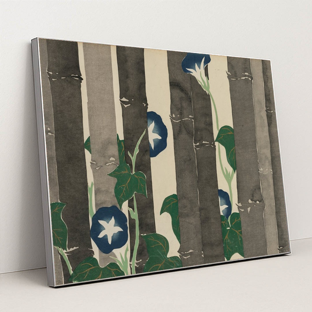 Morning Glories (Asagao) (1909-1910) by Kamisaka Sekka - Silver Frame Stretchiez