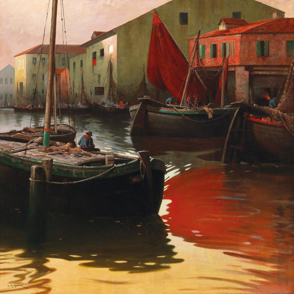 Motif Of Chioggia by Adolf Kaufmann