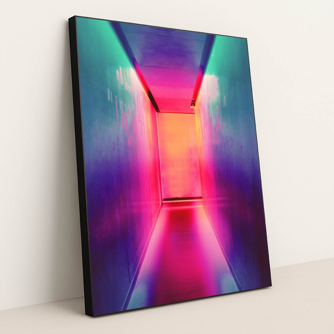 Multicolored hallway by Efe Kurnaz - Black Frame Stretchiez