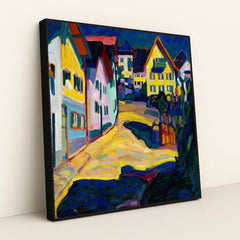 Murnau, Burggrabenstrasse 1, 1908 (1908) by Wassily Kandinsky - Black Frame Stretchiez