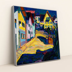 Murnau, Burggrabenstrasse 1, 1908 (1908) by Wassily Kandinsky - Silver Frame Stretchiez