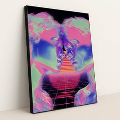Neon Convergence by Kai Satori - Black Frame Stretchiez