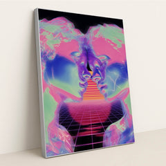 Neon Convergence by Kai Satori - Silver Frame Stretchiez