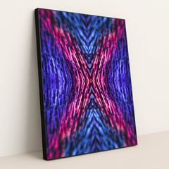 Vibrant Neon Kaleidoscope by Marek Piwnicki - Black Frame Stretchiez