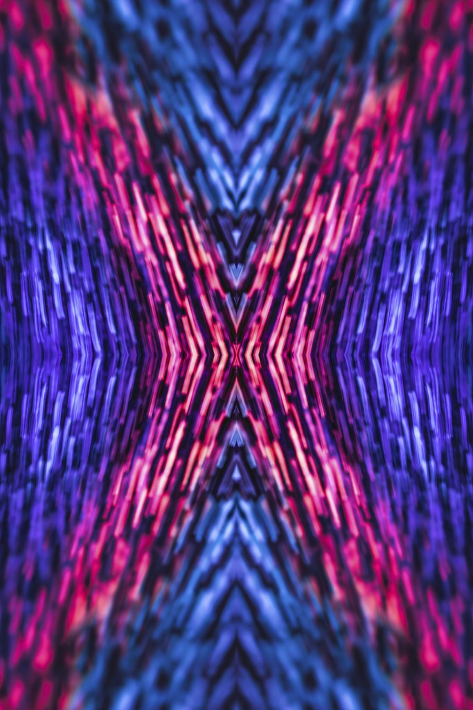 Vibrant Neon Kaleidoscope by Marek Piwnicki
