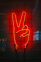 Jon Tyson - Peace sign neon signage photo