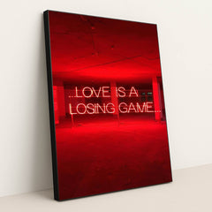 Love is A Losing Game by Gary Butterfield - Black Frame Stretchiez