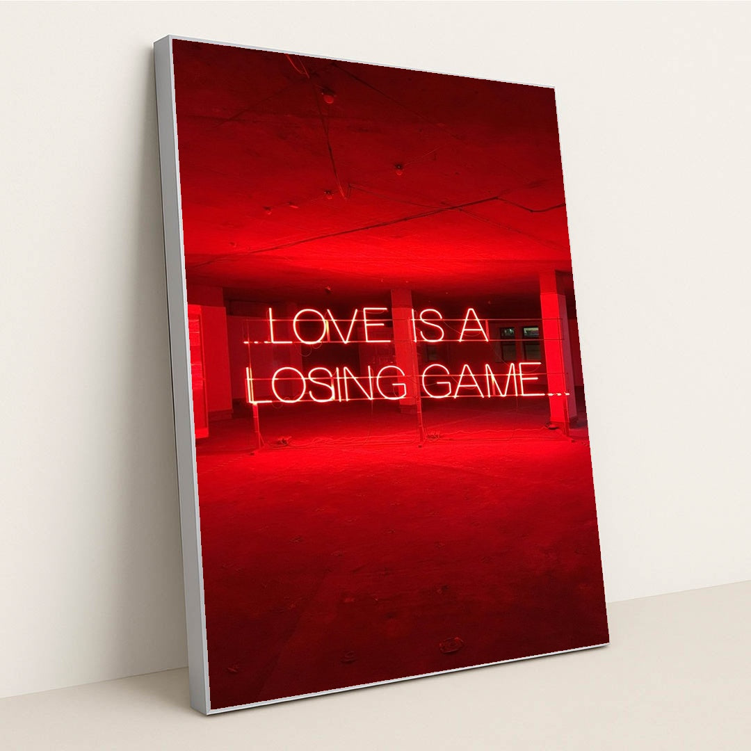 Love is A Losing Game by Gary Butterfield - Silver Frame Stretchiez