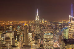 Stock Photos - View of New York Manhattan during sunset hours
