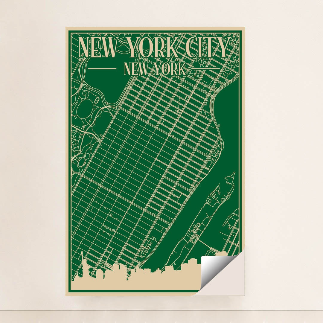 New York City Urban Blueprint Map by Anonymous - Peeliez