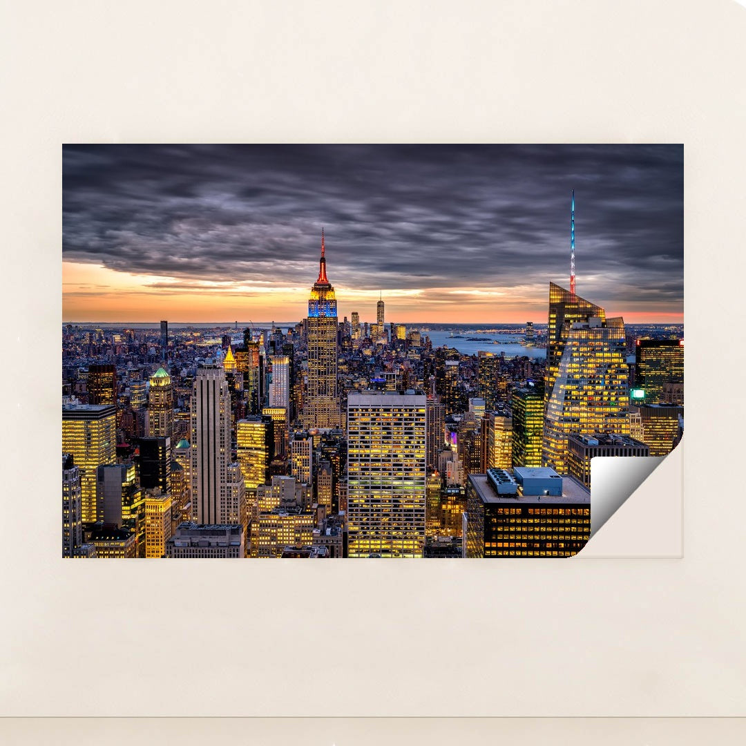 Timeless New York Skyline: Sunset Views by Anonymous - Peeliez