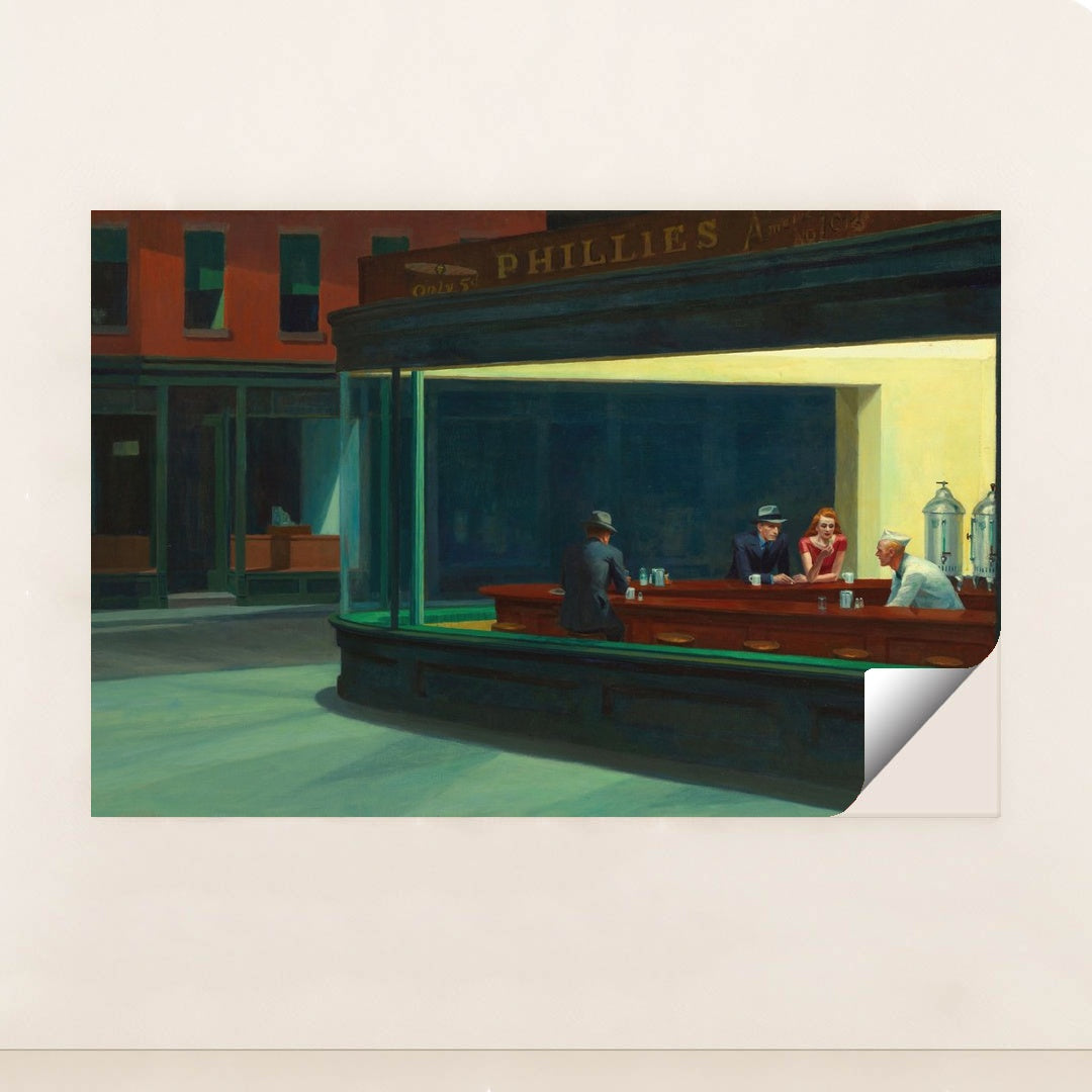 Nighthawks by Edward Hopper - Peeliez