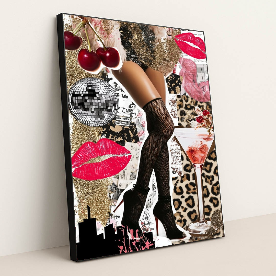 Nightlife Fever by Luca Verden - Black Frame Stretchiez